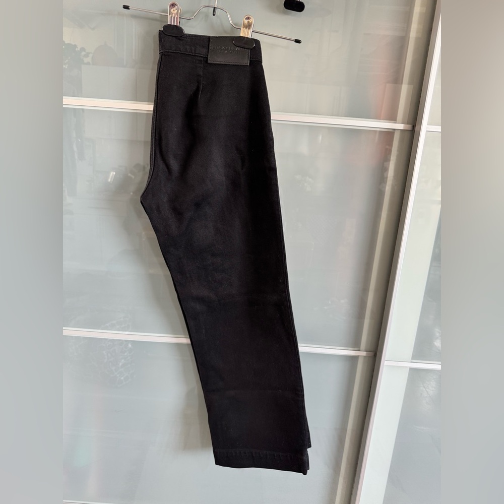 Lucky Brand Wide Leg Cropped Black Denim